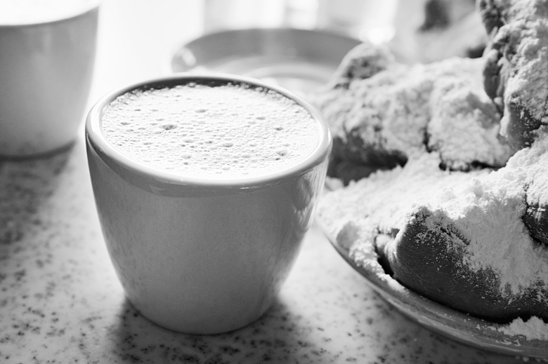 New Orleans coffee and beignets by Allie Siarto, Lansing Wedding Photographer