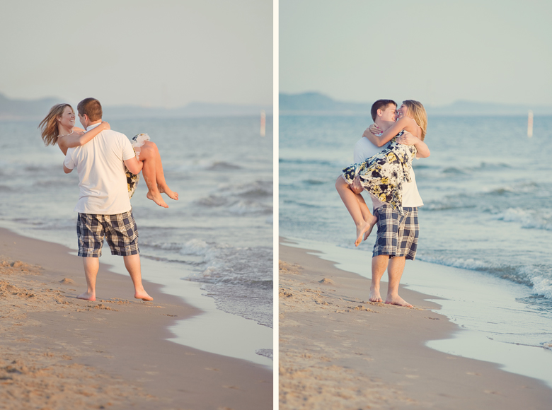 Grand Haven beach photography engagement session