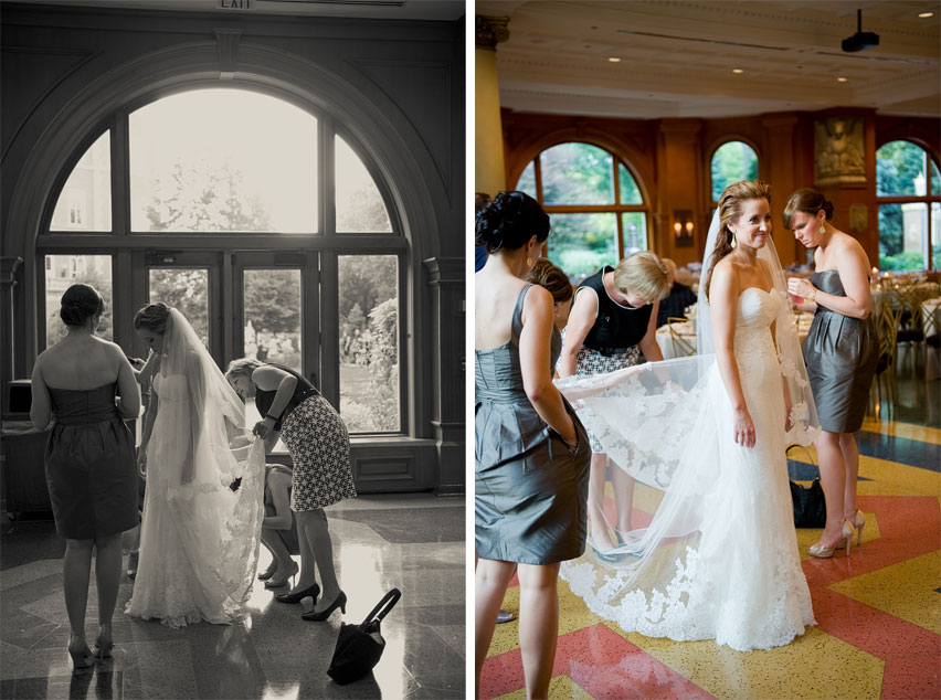 bustling the dress, by Allie Siarto Photography, Lansing Wedding Photographers