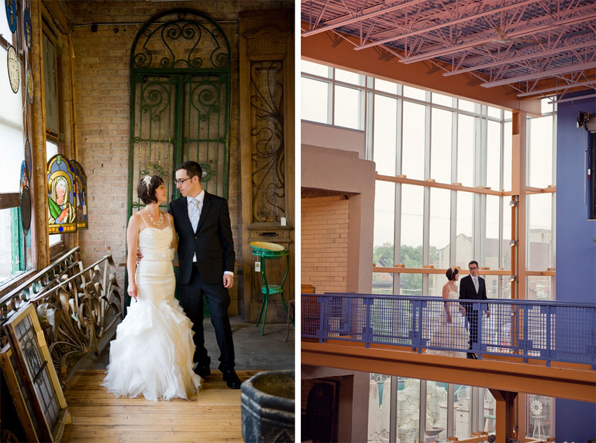 Architectural Artifacts wedding portraits, upstairs