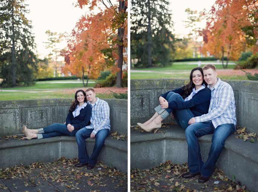 Lauren and Rob, Michigan State Campus Engagement Photos