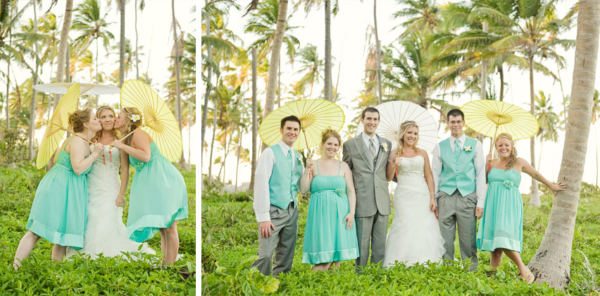 Wedding umbrellas, destination wedding, punta cana