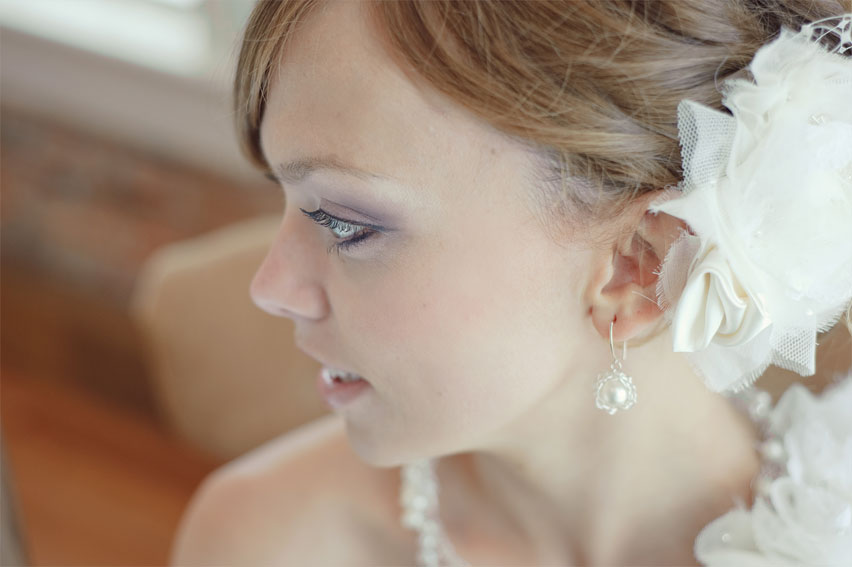 wired wedding earrings