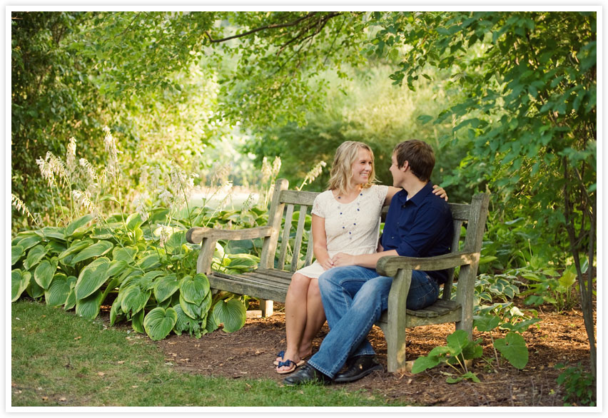 Michigan State Campus Gardens engagement photography East Lansing Photographer