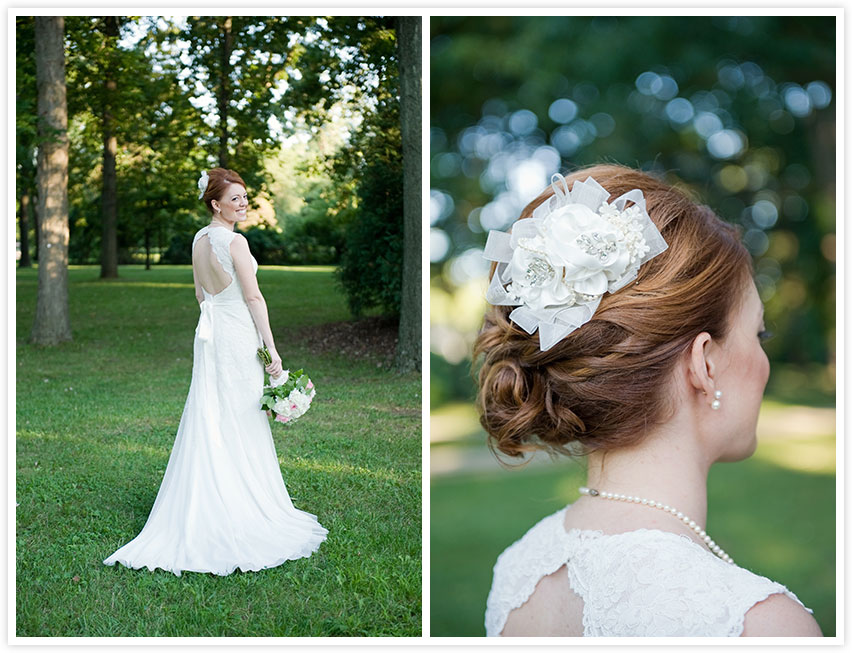 brial portraits with keyhole wedding dress from lansing wedding photographer