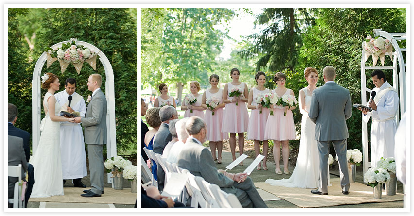 outdoor wedding ceremony from east lansing wedding photographers