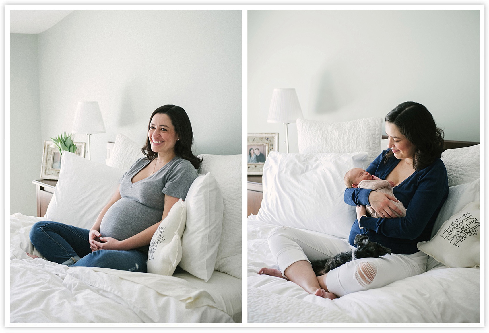 maternity and newborn photos at home
