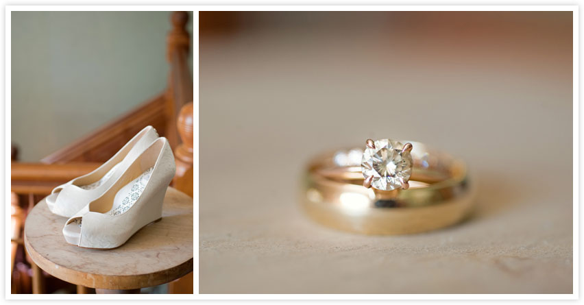 wedding shoes and rings
