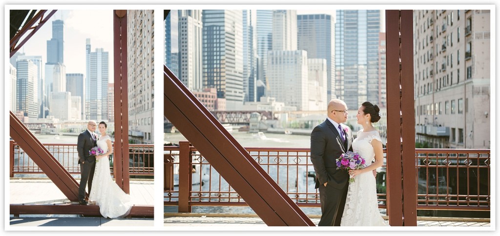 Kinzie Street Bridge Wedding photos