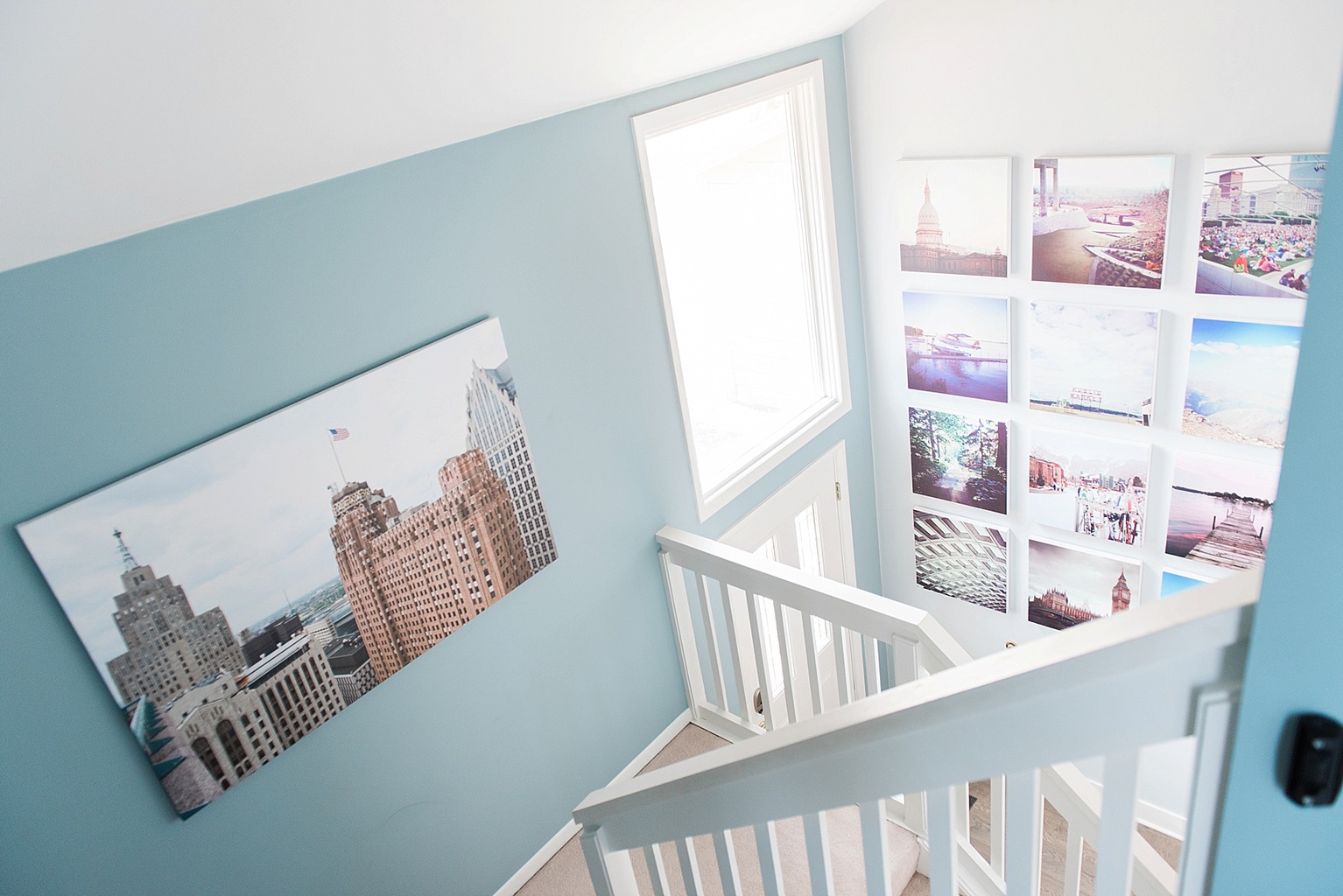 Styling photos at home; square canvases