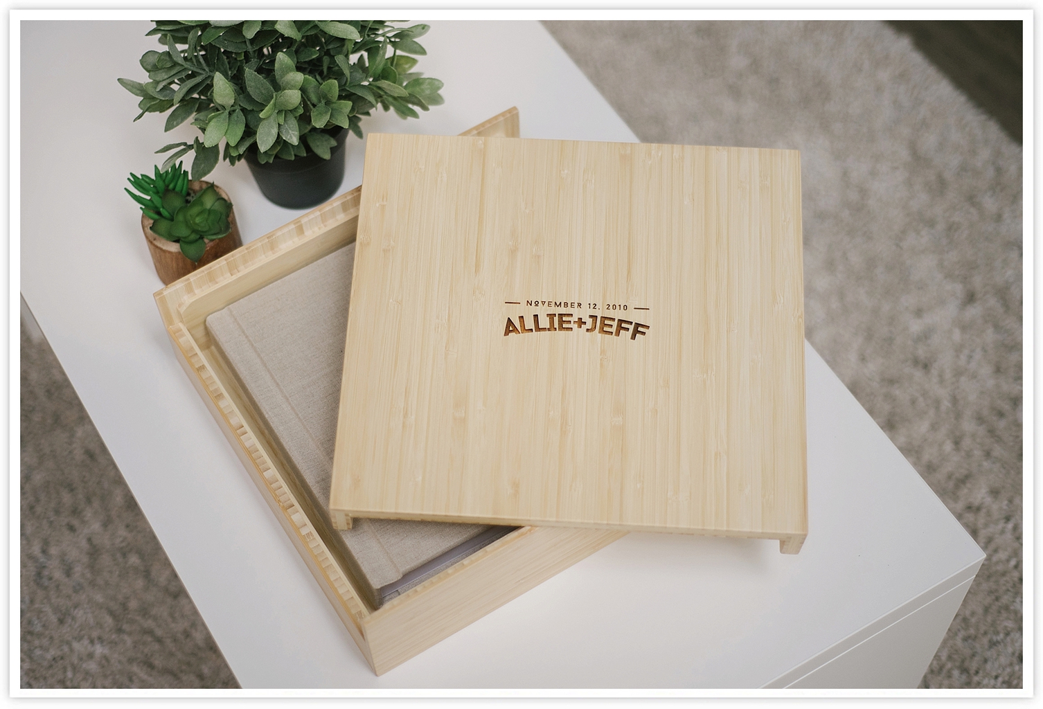 bamboo wood albu box