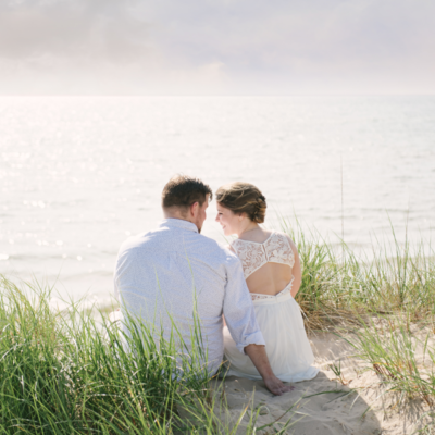 Jenna+Derek: An Intimate Beach Wedding in Muskegon