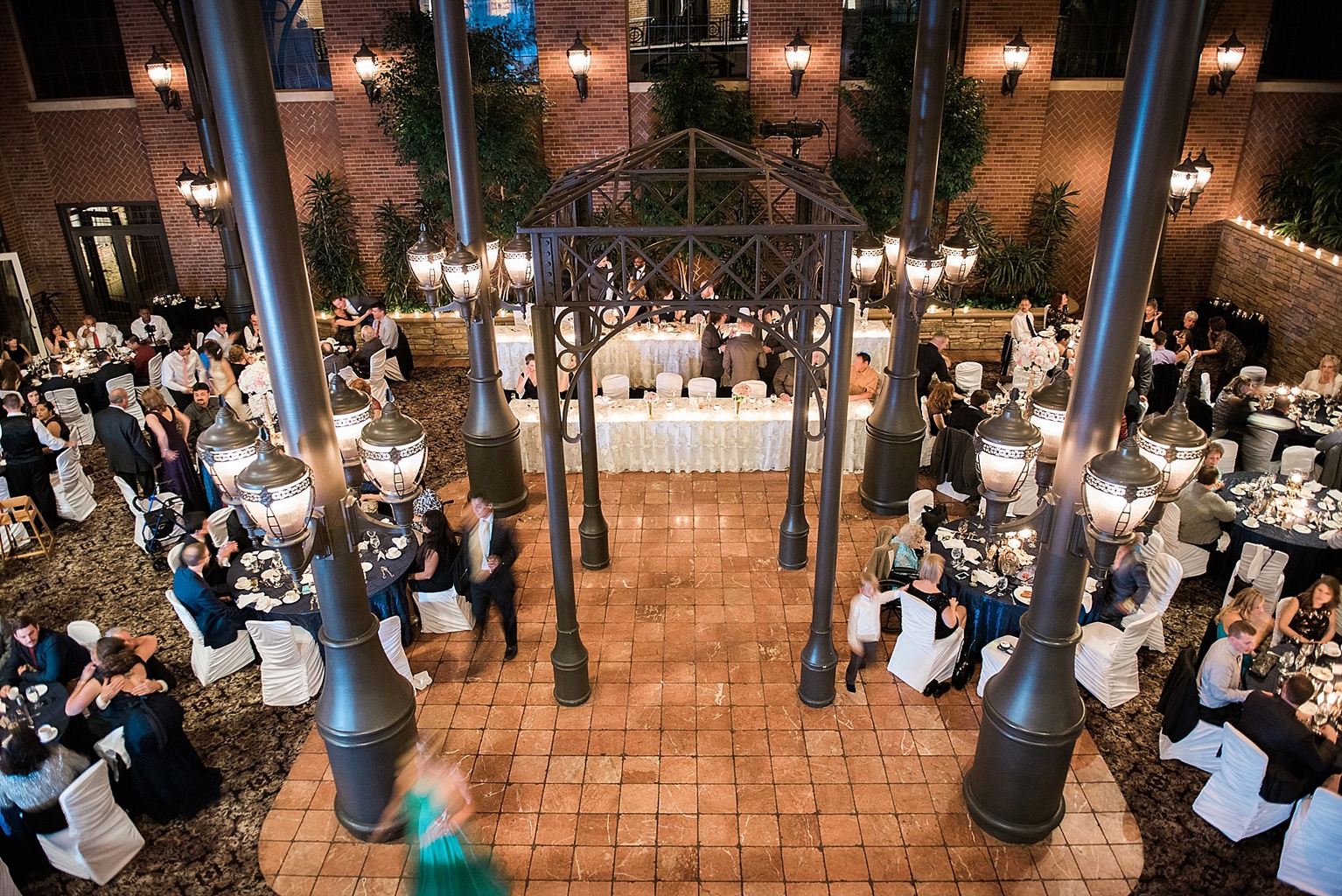 Detroit Wedding venues: The Inn at St. John's atrium wedding reception setup