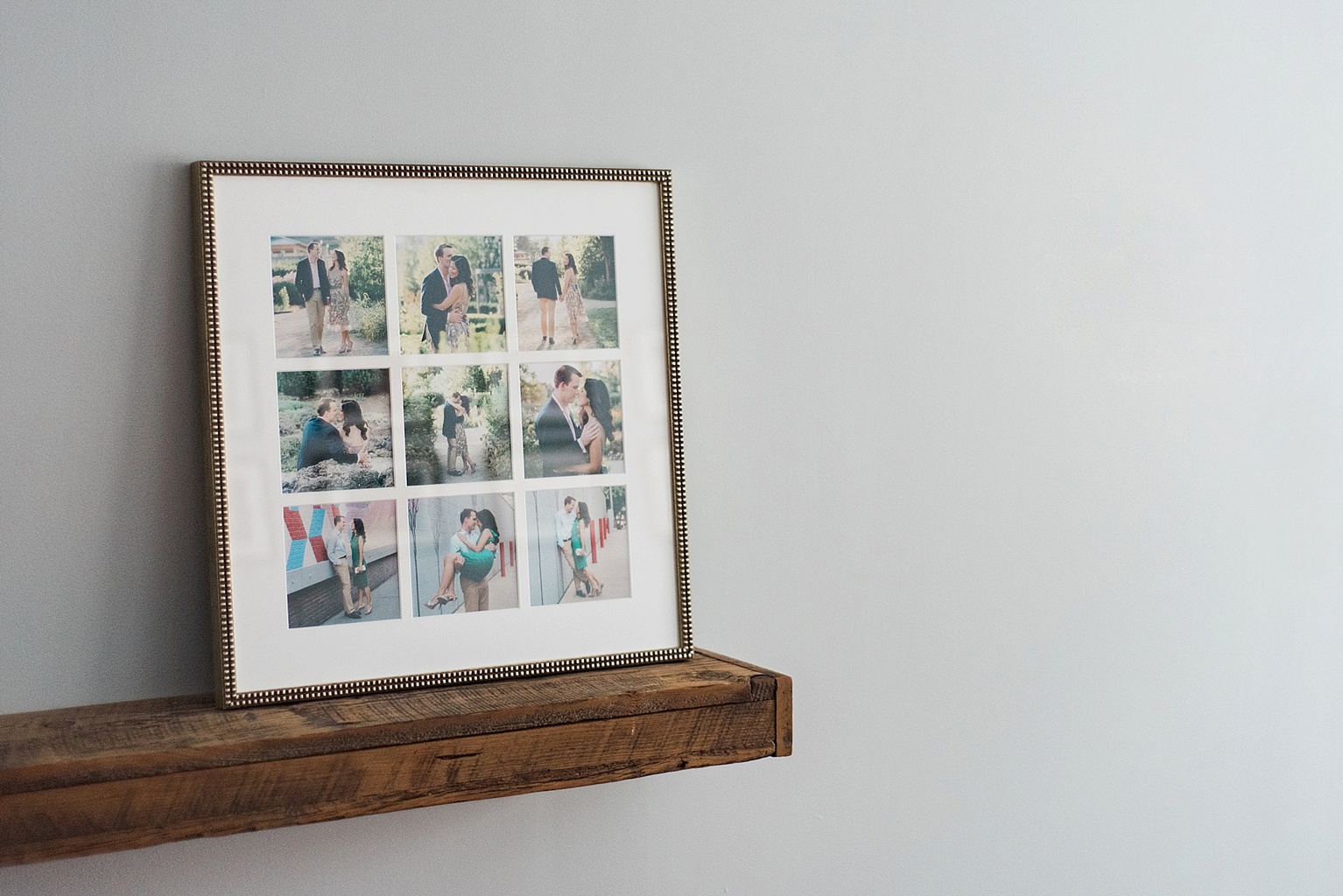 Storytelling frame with photos from an Ann Arbor engagement session