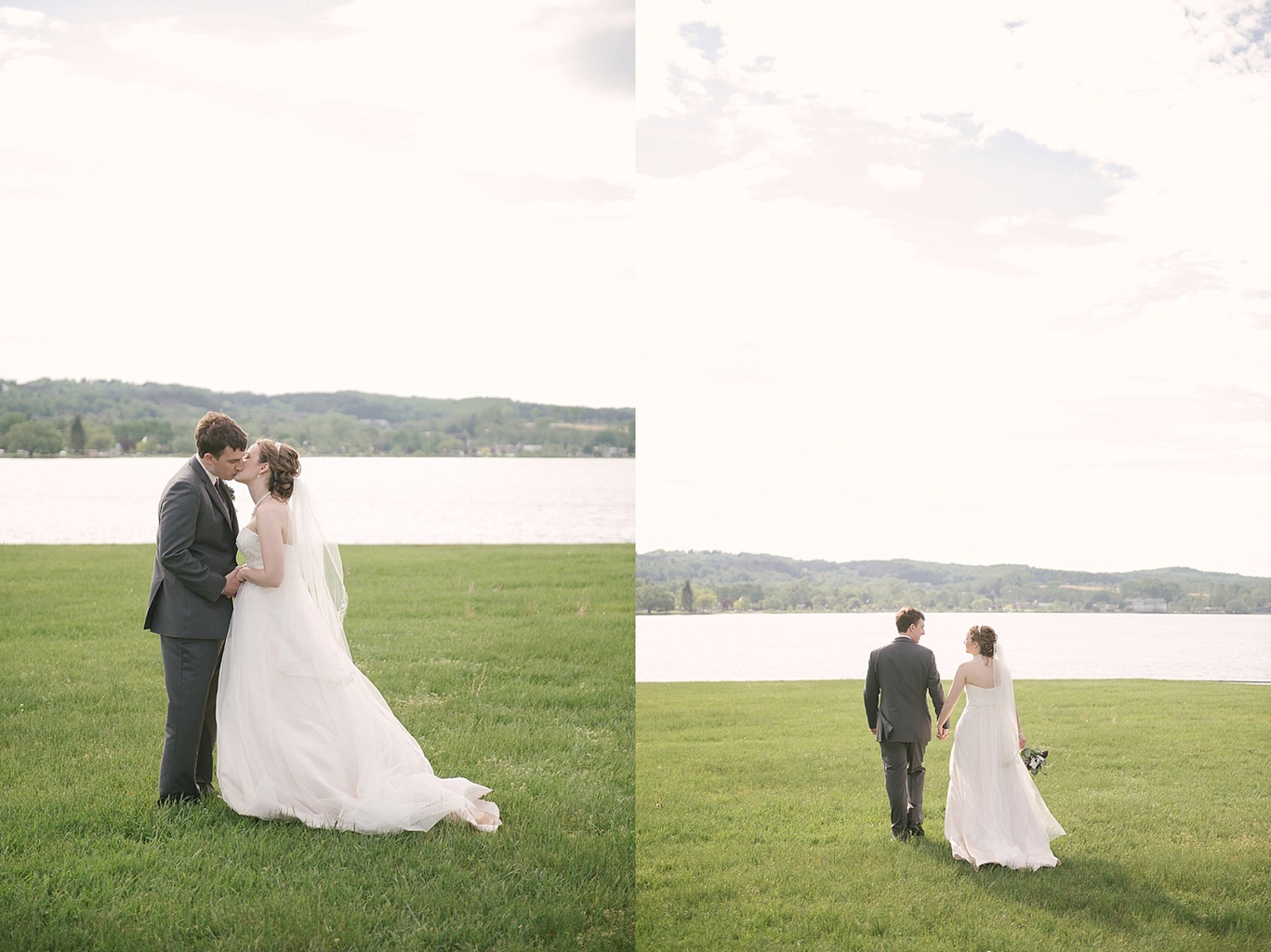 Clinch Park wedding photos overlooking the Grand Traverse Bay, Traverse City, Michigan