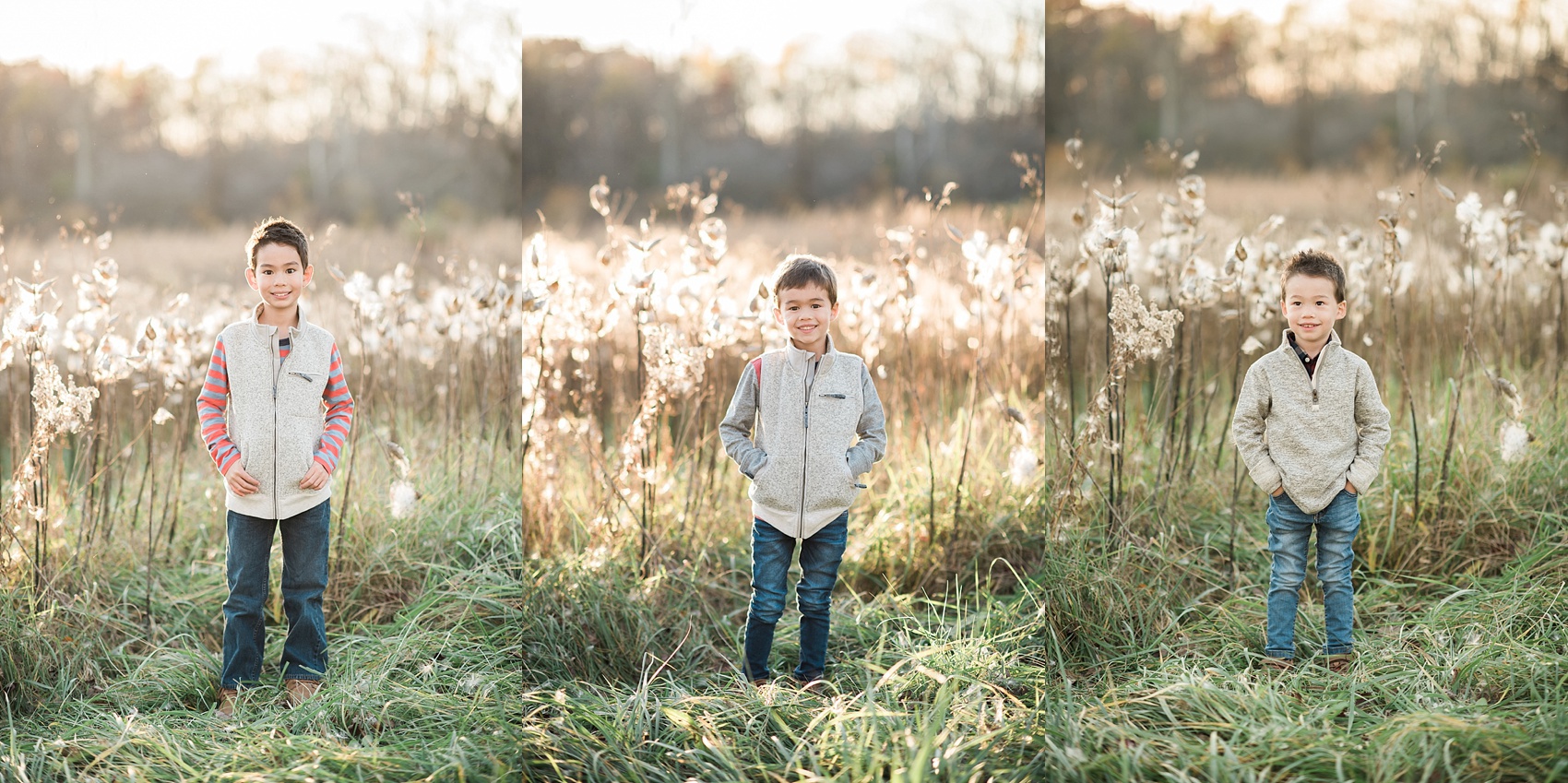 Lansing photo locations: rural family photos with three brothers