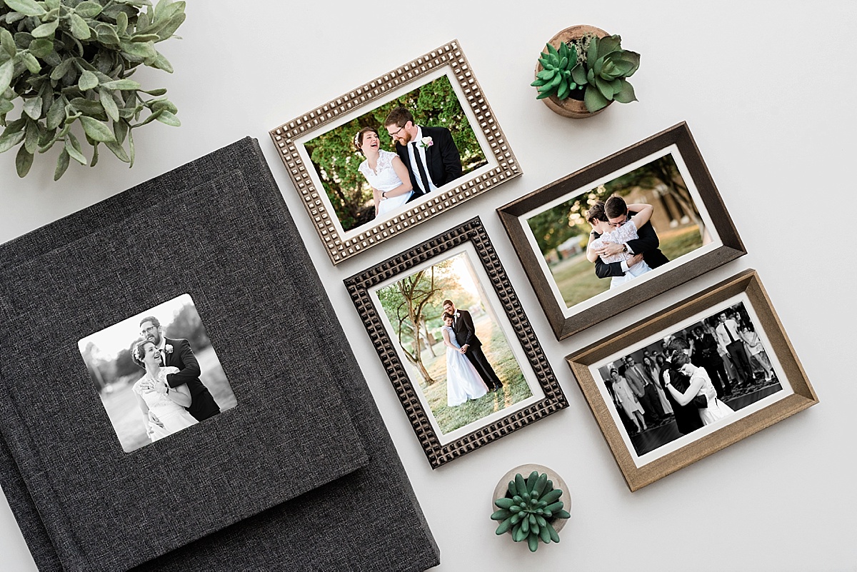 Custom wedding photo album design by Allie Siarto, Lansing, Michigan wedding photographers