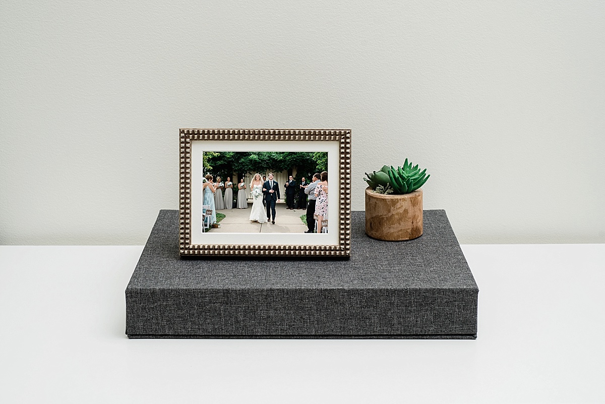 folio box and silver frame by Allie Siarto, Lansing, Michigan wedding photographer