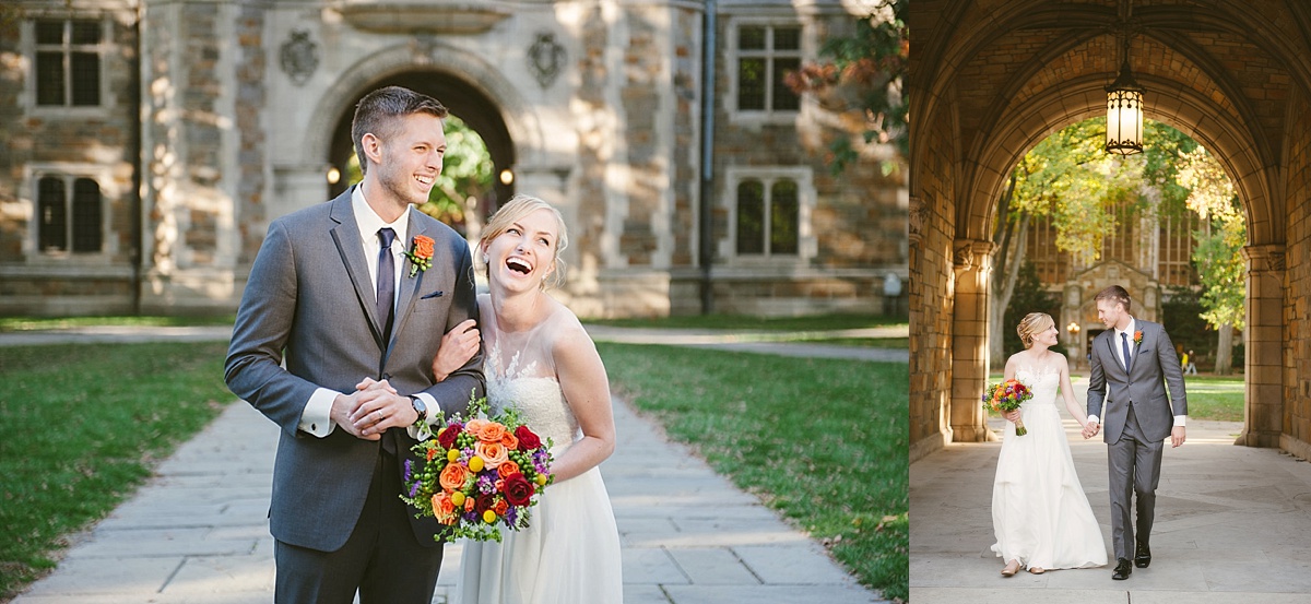 Ann Arbor photo location ideas - Law Quad wedding photos