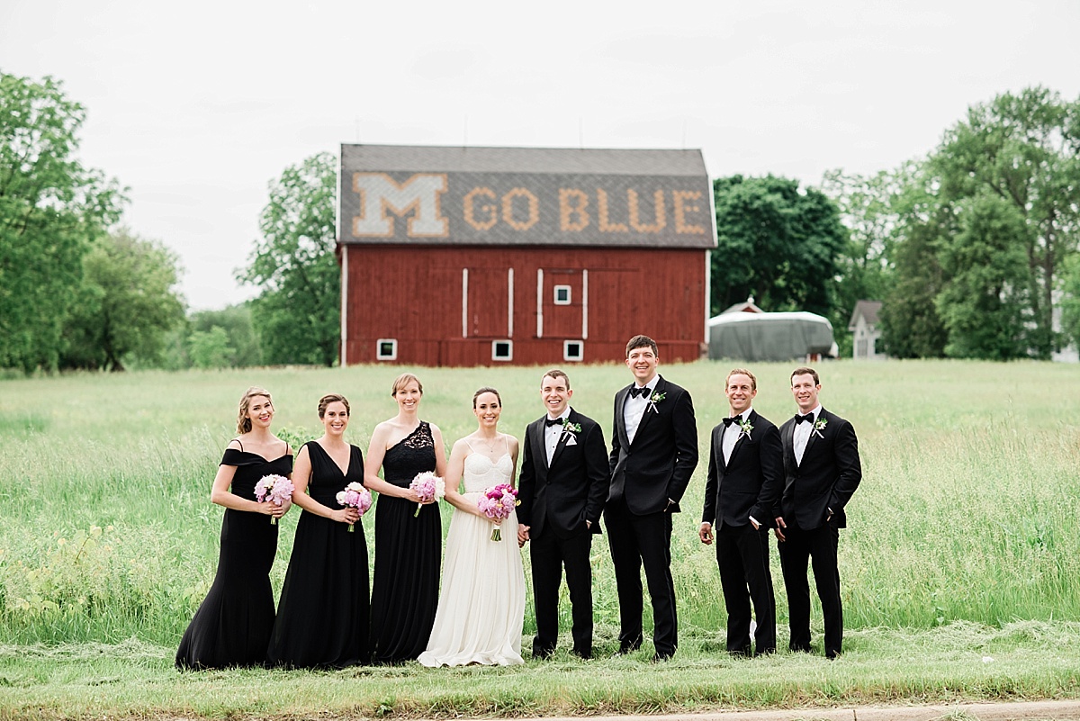 Ann Arbor wedding photos at the Go Blue Barn
