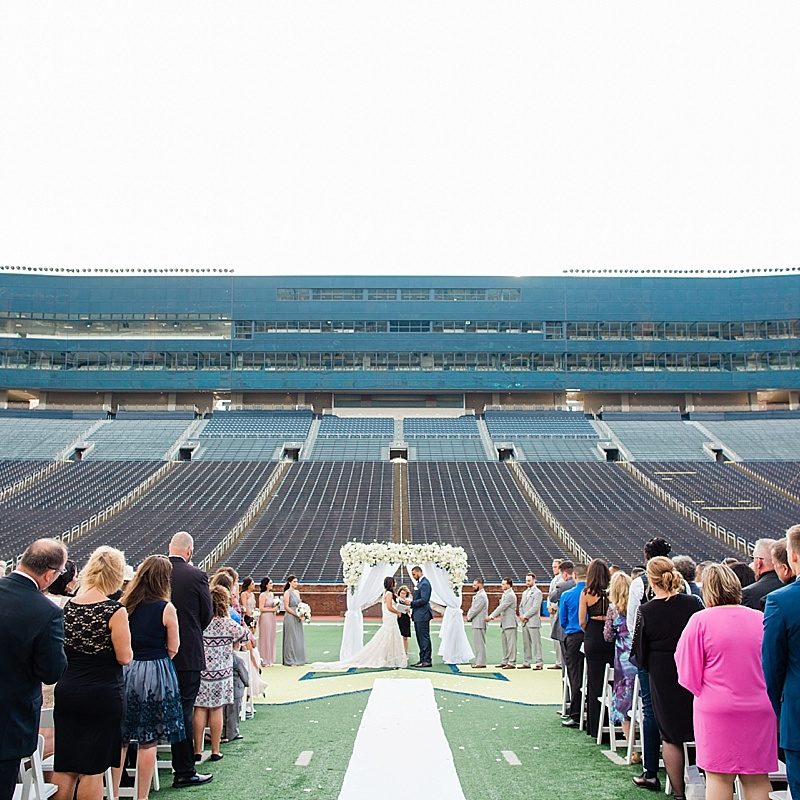 Wedding Photos From the University of Michigan Stadium – The Big House