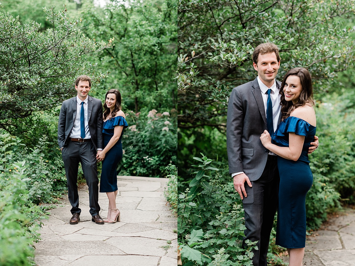 Chicago engagement photos at the Alfred Caldwell Lily Pool (Pond)
