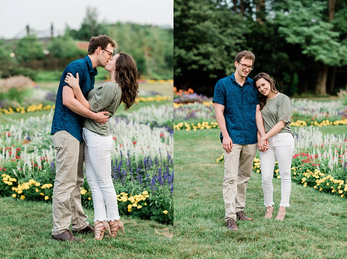 Chicago engagement photos at the Lincoln Park Conservatory