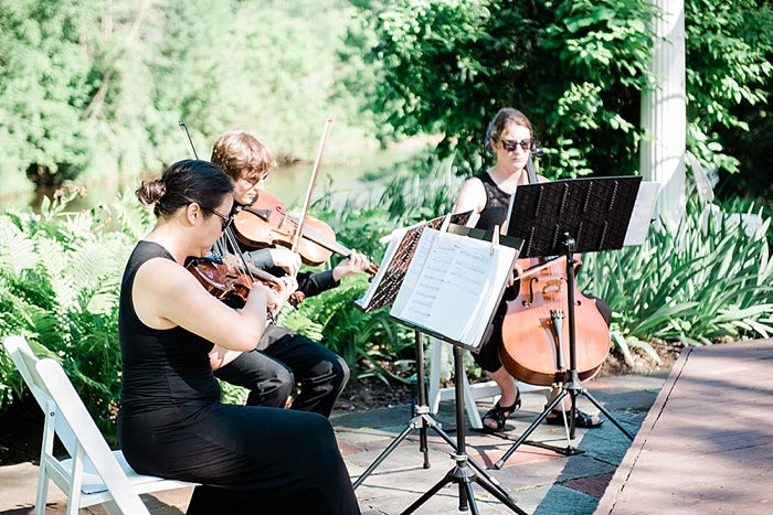 string quartet at a Lansing area wedding venue, The English Inn, by Allie & Co. Lansing wedding photographers