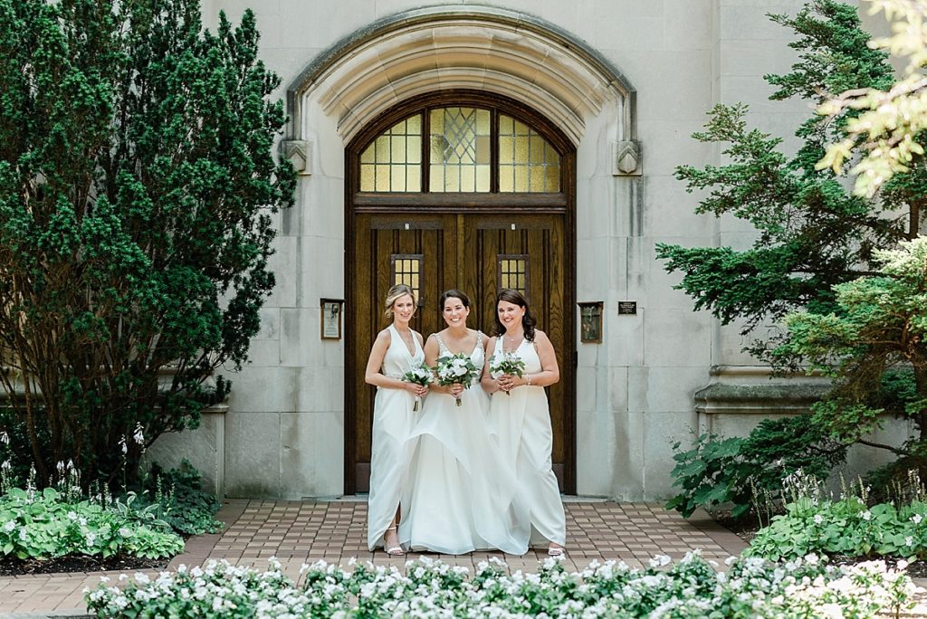 Bridesmaids Wedding photos on Michigan State University's campus (MSU), by Beaumont Tower