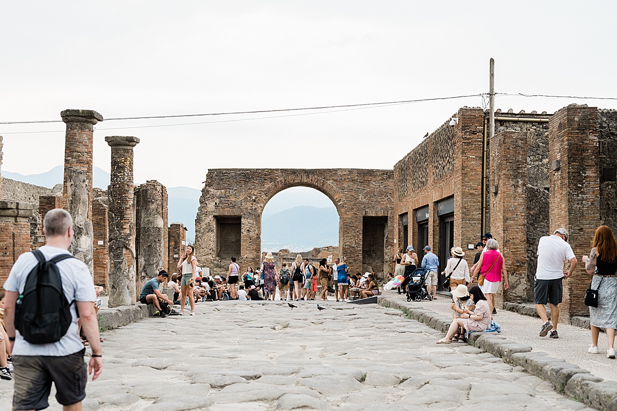 Michigan branding photographer in Rome - Pompeii tourists