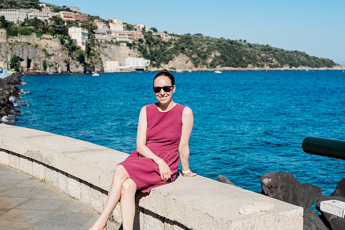 Michigan branding photographer in Rome - Allie by the water in Sorrento