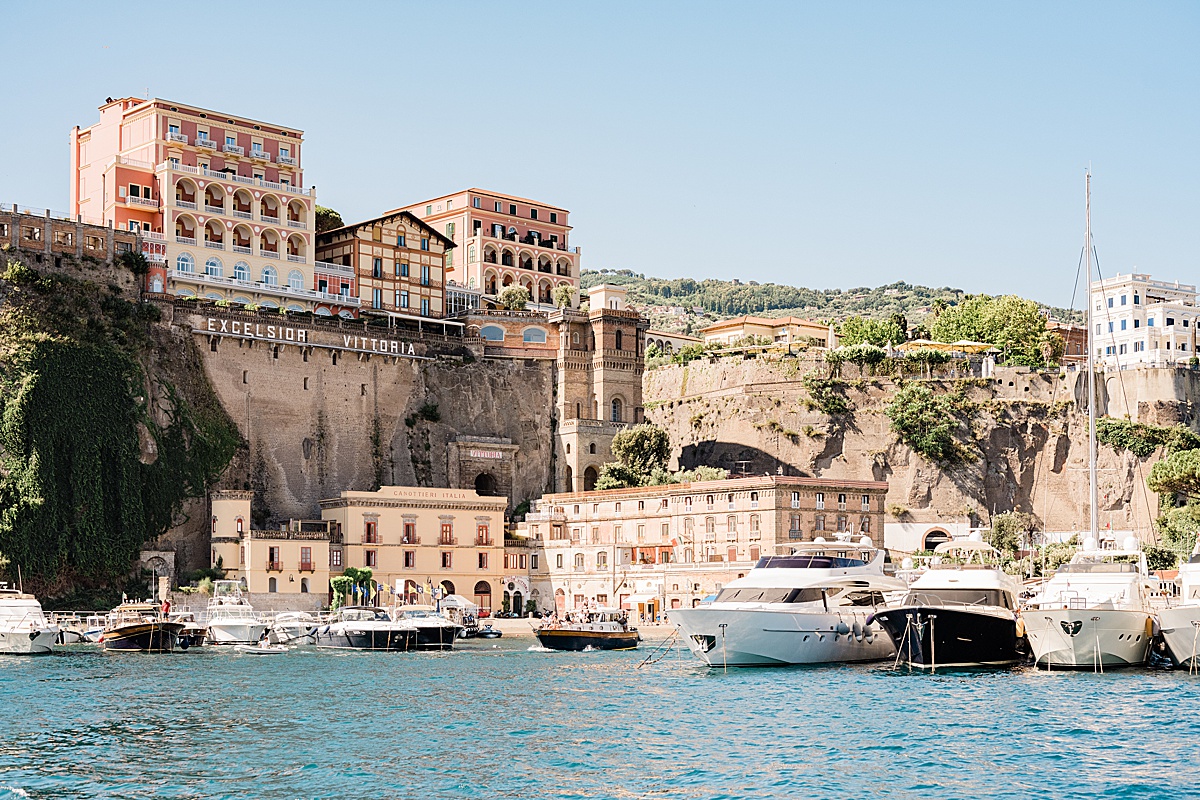 Michigan branding photographer in Rome - view from the water of Sorrento