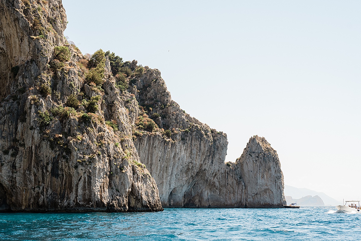 Michigan branding photographer in Rome - boat ride around the island of Capri