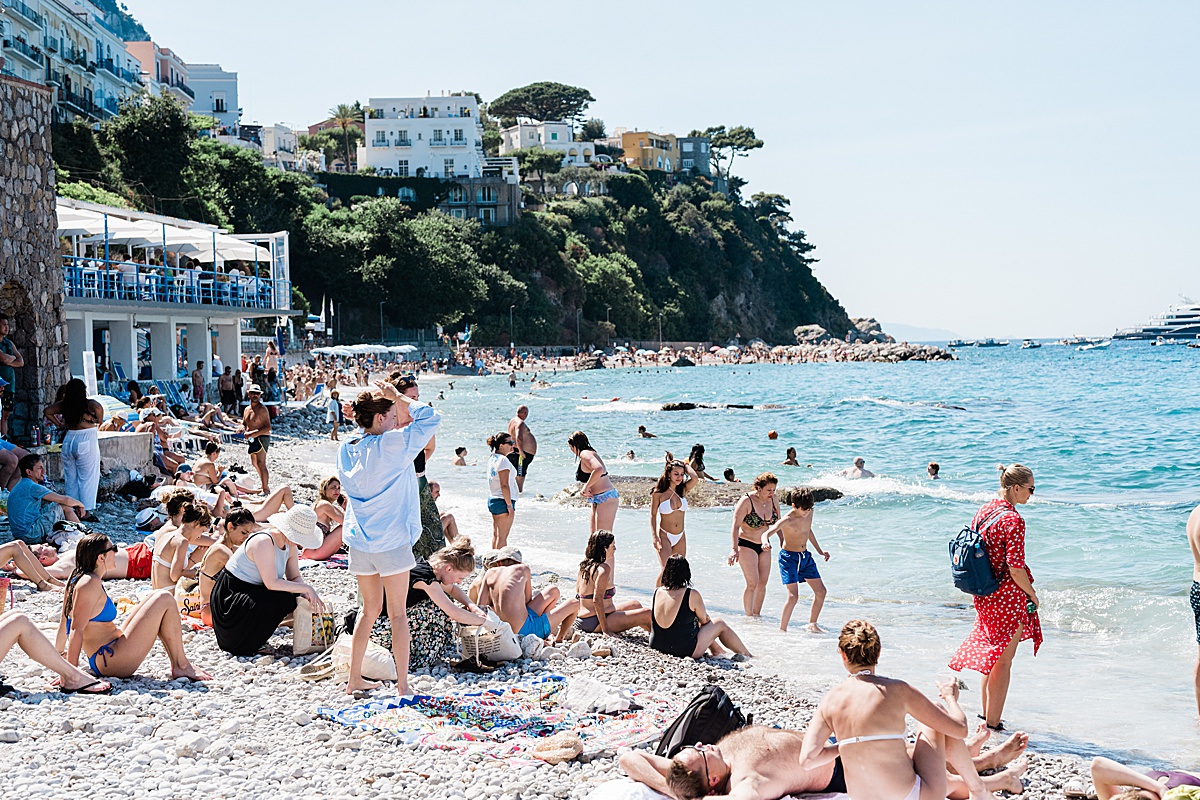 Michigan branding photographer in Rome - the rocky beach in Capri