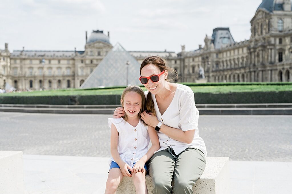 The Louve in Paris, France with kids