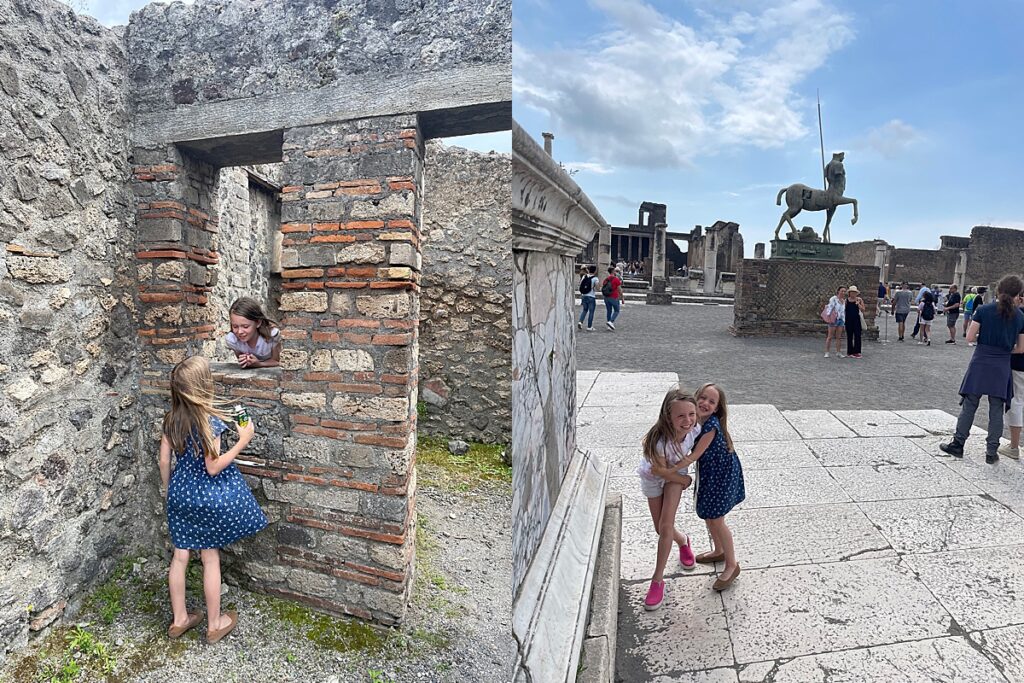 Visiting Pompeii with kids