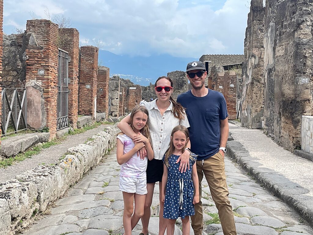 Traveling to Pompeii with kids