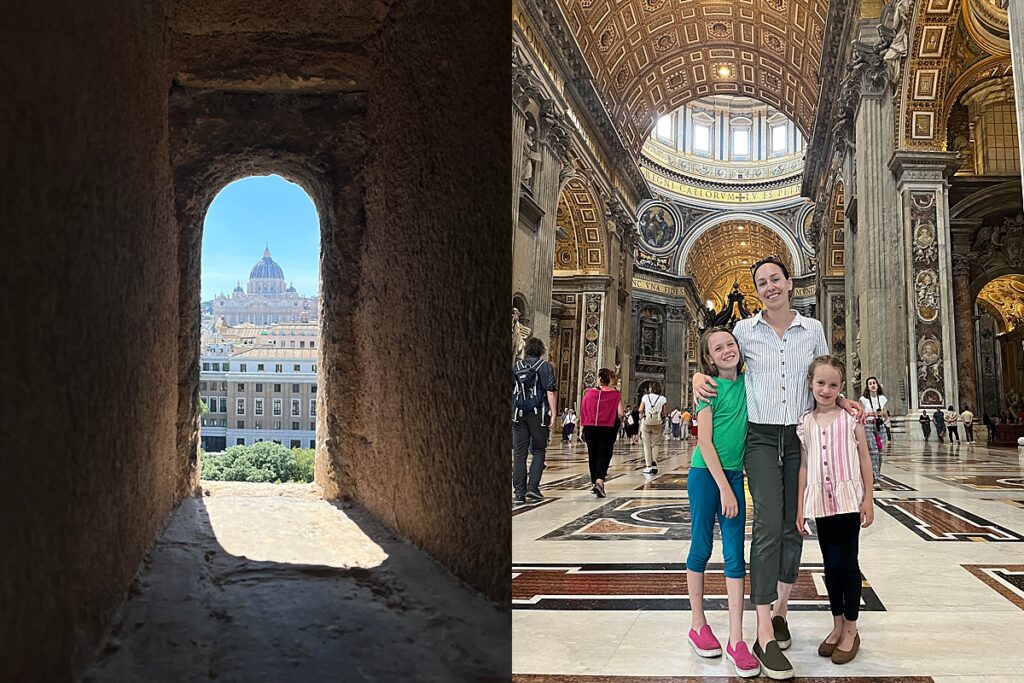 St. Peter's Basilica with kids