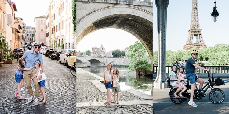 Photos from traveling with kids to Rome, Italy and Paris, France